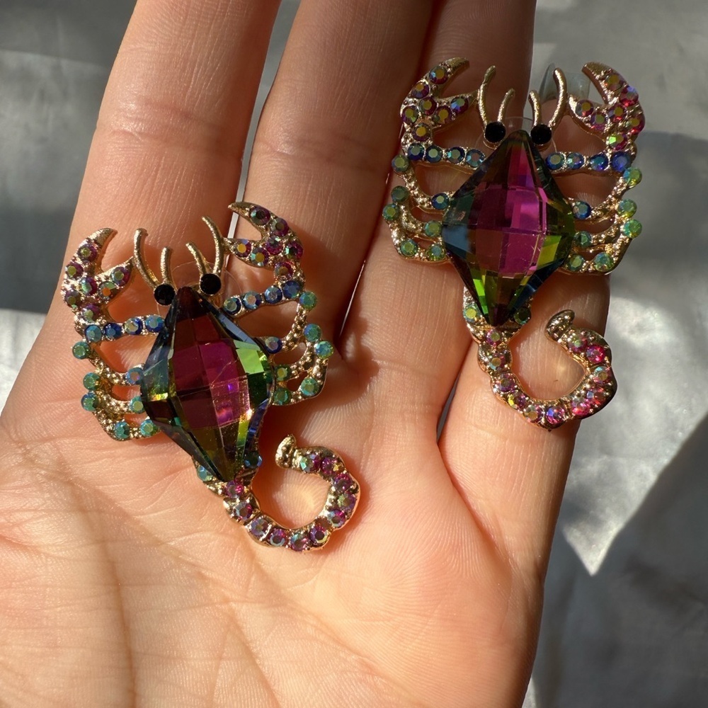 Festive Anthropologie Multicolor Scorpion Earrings - Picture 8 of 8